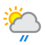 Patchy rain nearby, no alerts